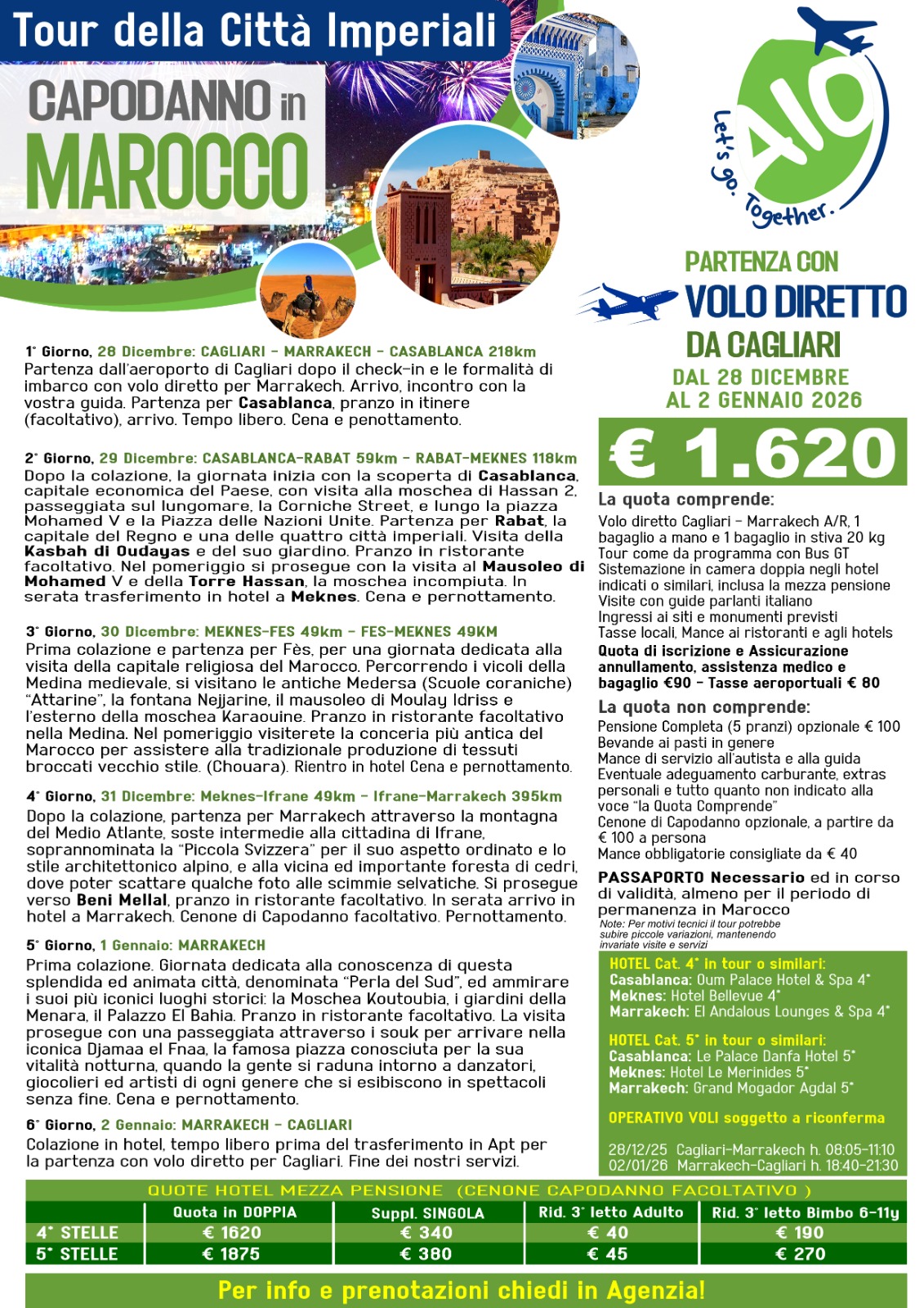 Capodanno in marocco tour citta imperiali 2025