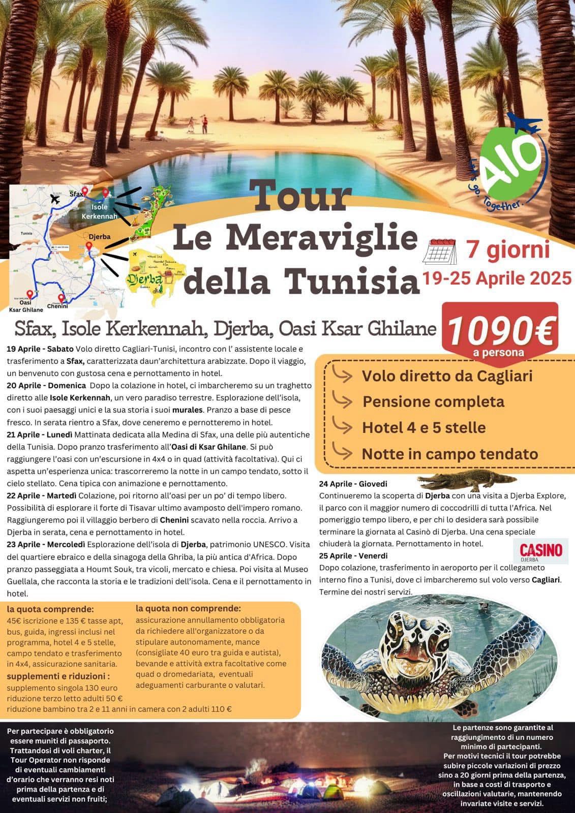 Tour Le Meraviglie della Tunisia da Cagliari