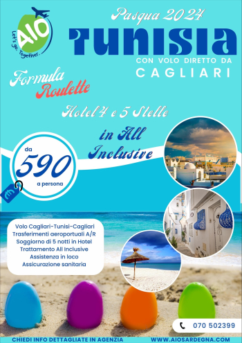 Estate 2023 dal 15 Luglio al 16 Settembre in Tunisia con Volo diretto da Cagliari da 499 €